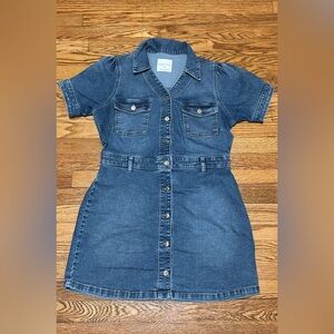 Celebrity Pink Blue Denim Dress